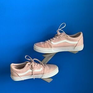VANS Pink Canvas/Suede Lace Up Low Top Shoes Women’s 5 Skateboarding